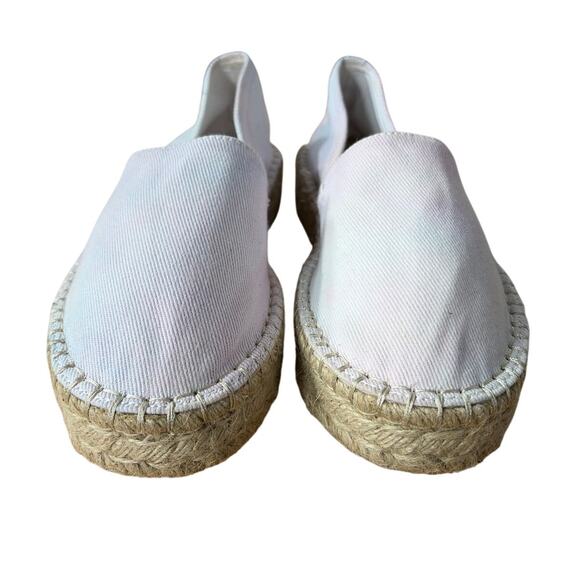 & Other Stories Shoes - Soludos White Canvas Espadrille Flats Coastal Chic Summer Size 8.5 NWOT